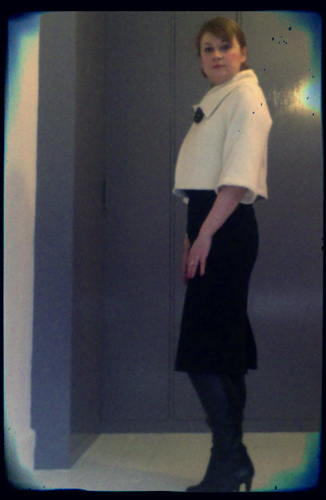 Jacket - River Island Skirt - M&S Boots - Jessica Simpson for Kurt Geiger Blouse (you can't see) - Warehouse